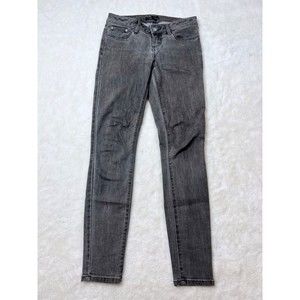 PrAna Womens Gray Kara Mid Rise Slim Fit Skinny Jeans Size 2/26 Short Inseam